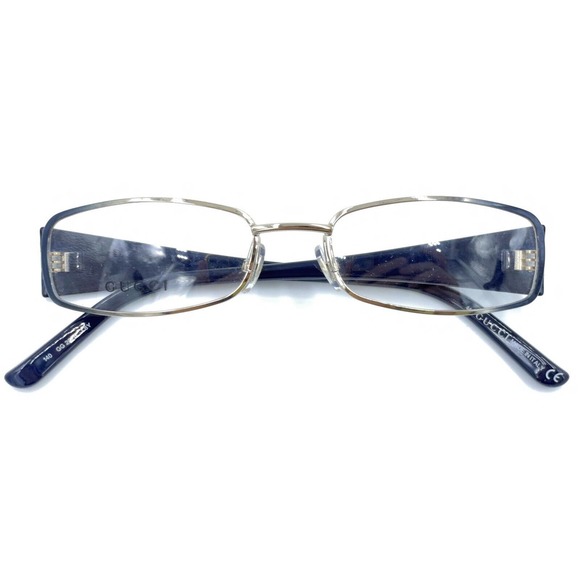 Gucci NEW GG2825 LBY Gold Black Rectangular Eyeglasses Frames Italy 53-18 140 - Picture 12 of 12